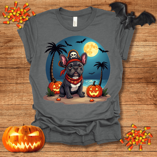 Printify T-Shirt 120_French Bulldog Pirate Halloween Unisex Jersey Short Sleeve Tee