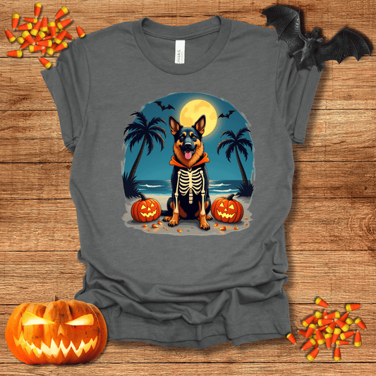 Printify T-Shirt 123_German Shepherd Halloween Skeleton Unisex Jersey Short Sleeve Tee