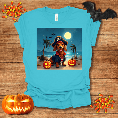 Printify T-Shirt 124_Dachshund Pirate Halloween Unisex Jersey Short Sleeve Tee