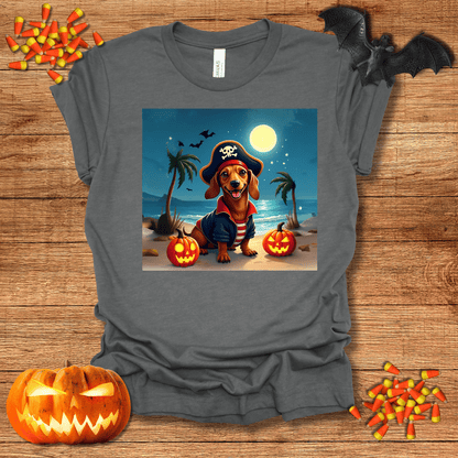 Printify T-Shirt 124_Dachshund Pirate Halloween Unisex Jersey Short Sleeve Tee