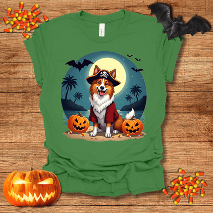 Printify T-Shirt 126_Collie Pirate Halloween Unisex Jersey Short Sleeve Tee