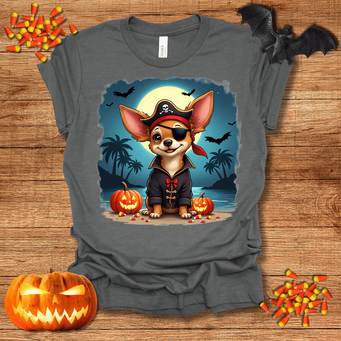 Printify T-Shirt 127_Chihuahua Pirate Halloween Unisex Jersey Short Sleeve Tee