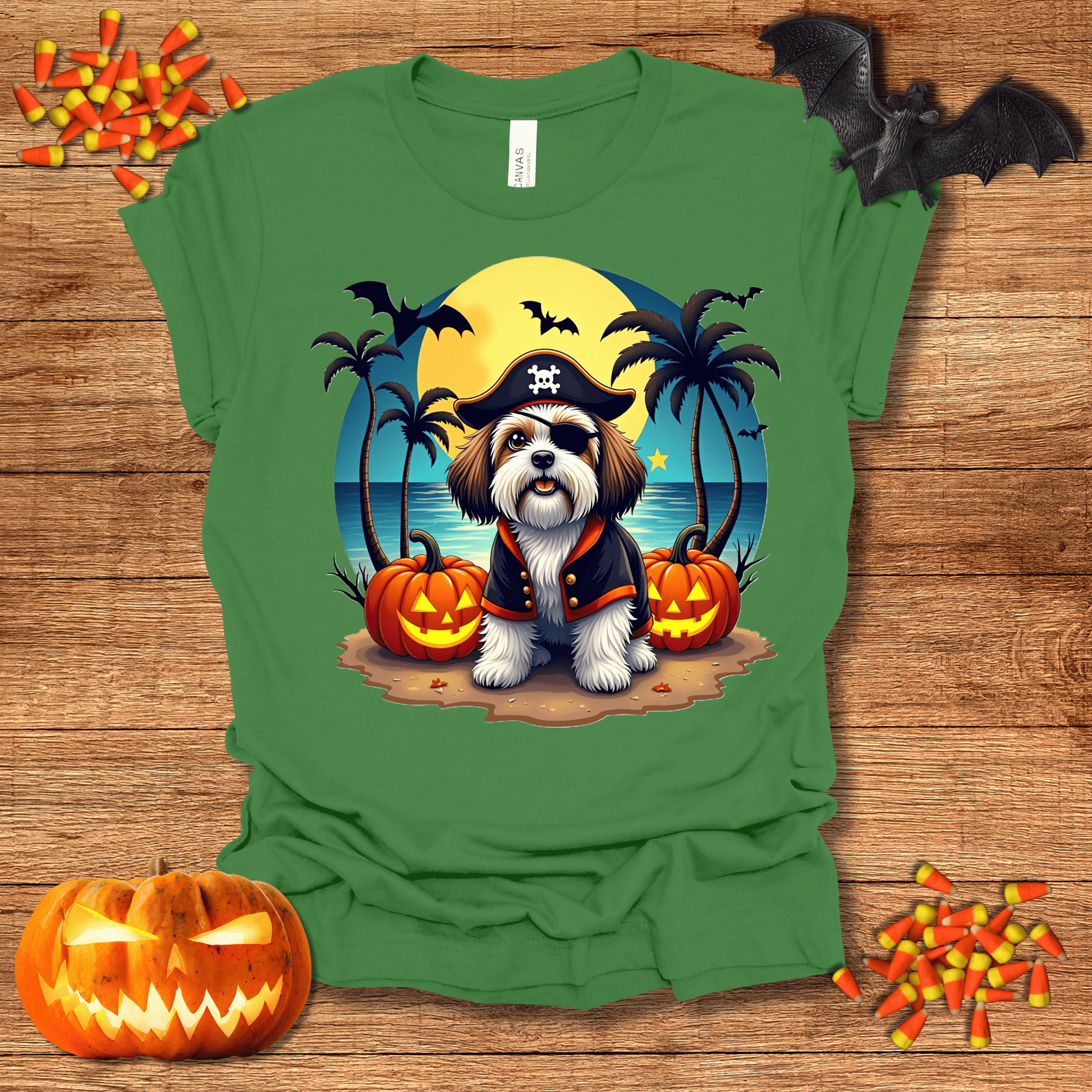 Printify T-Shirt 132_Shih Tzu Pirate Halloween Unisex Jersey Short Sleeve Tee