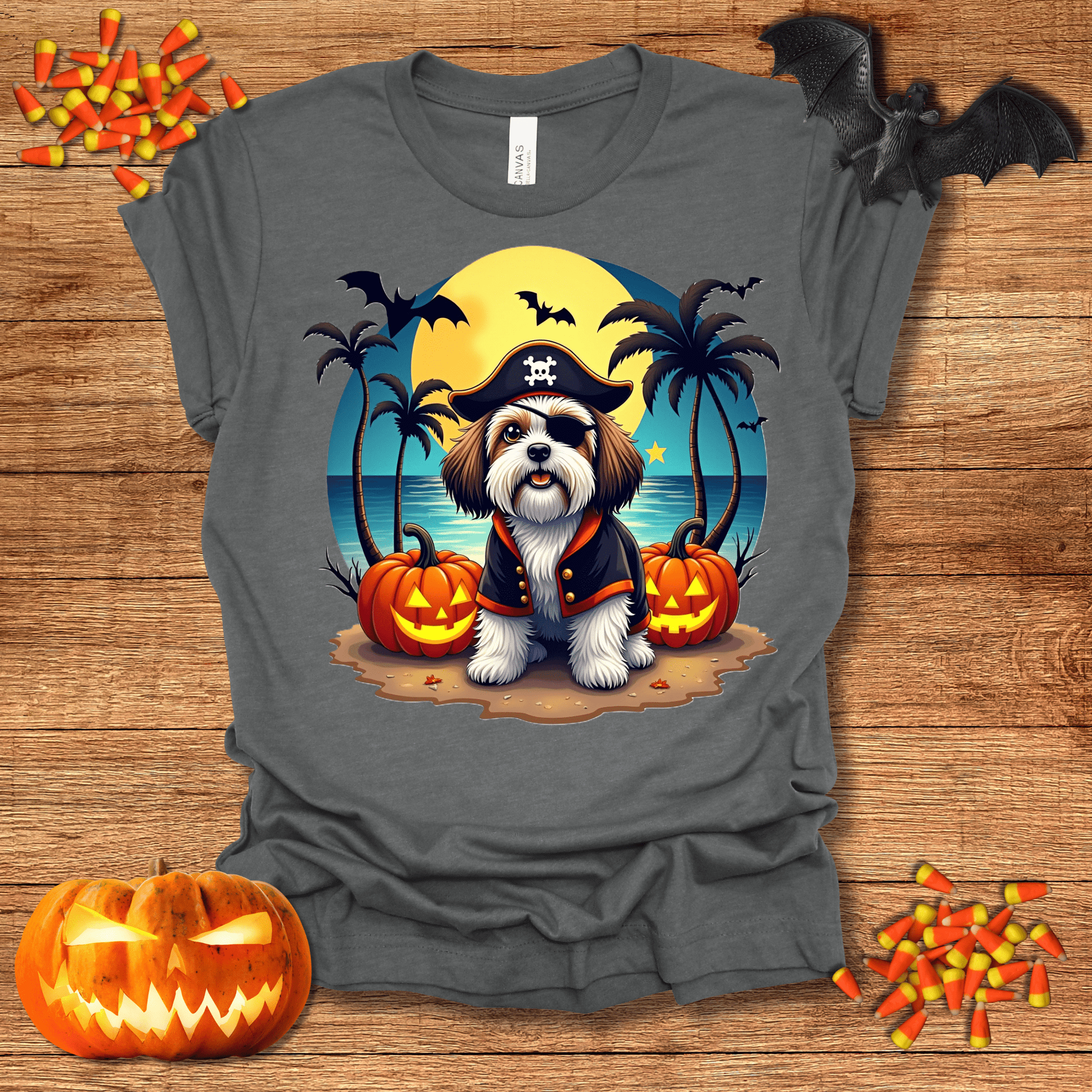 Printify T-Shirt 132_Shih Tzu Pirate Halloween Unisex Jersey Short Sleeve Tee