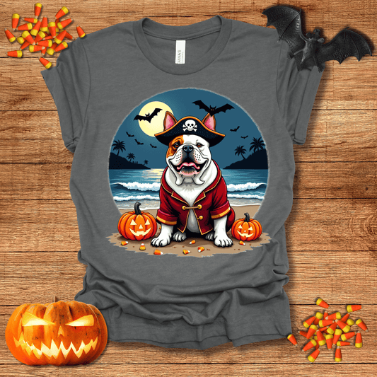 Printify T-Shirt 135_English Bulldog Pirate Halloween Unisex Jersey Short Sleeve Tee