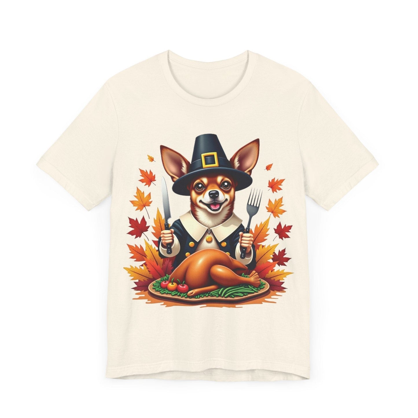 Printify T-Shirt 144_Thanksgiving Chihuahua Tee