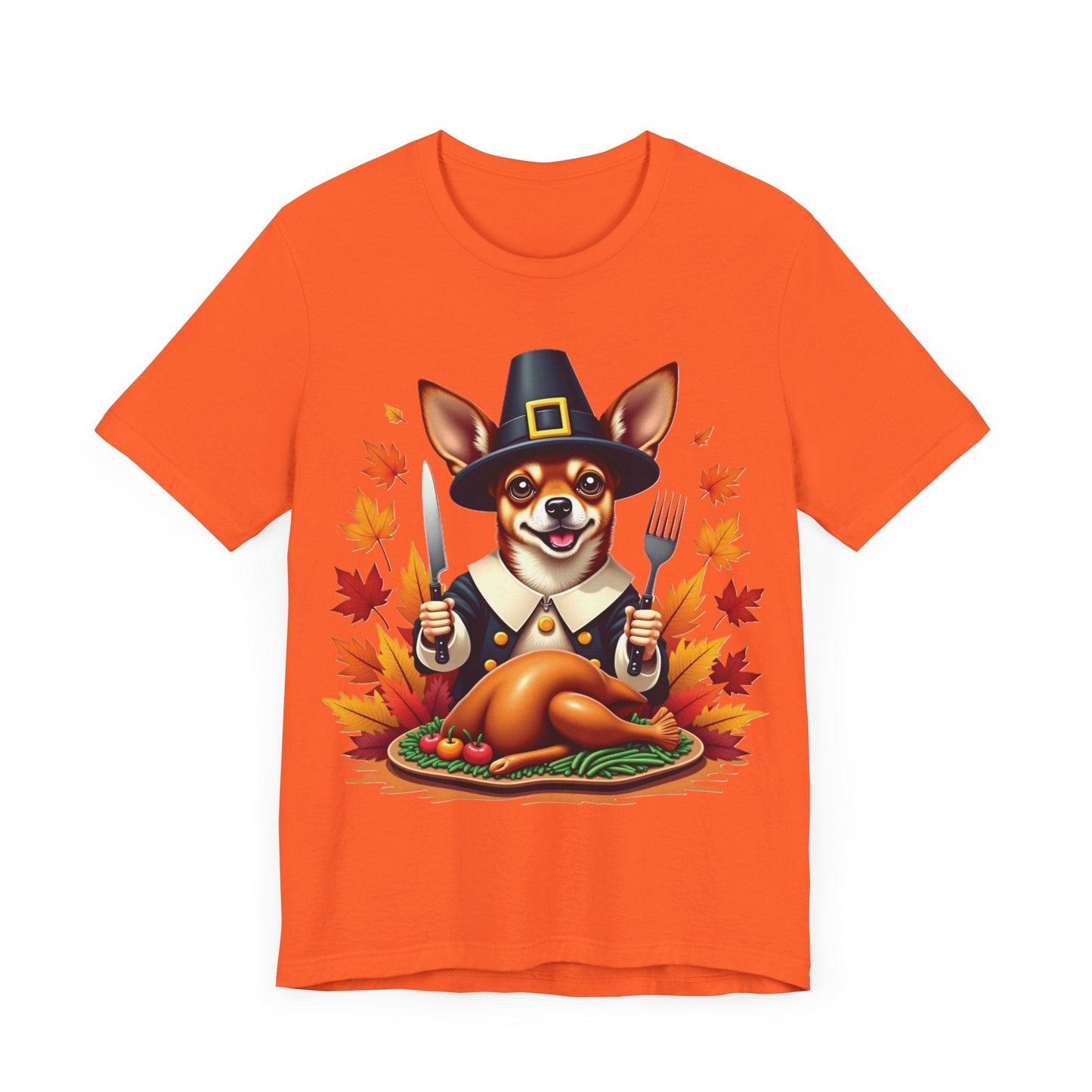 Printify T-Shirt 144_Thanksgiving Chihuahua Tee