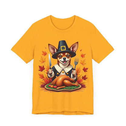 Printify T-Shirt 144_Thanksgiving Chihuahua Tee