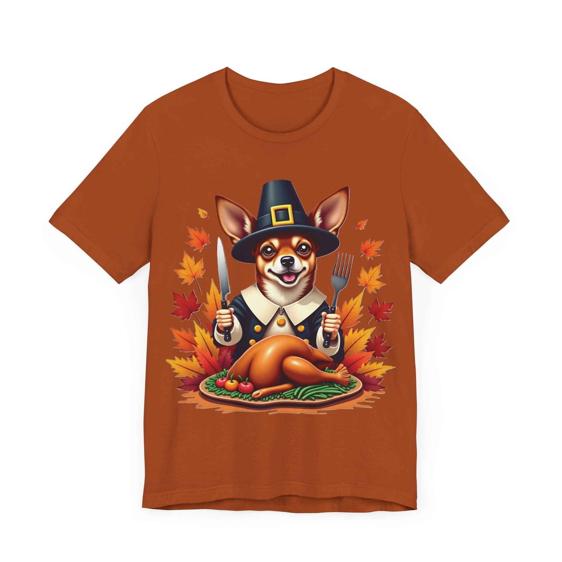 Printify T-Shirt 144_Thanksgiving Chihuahua Tee