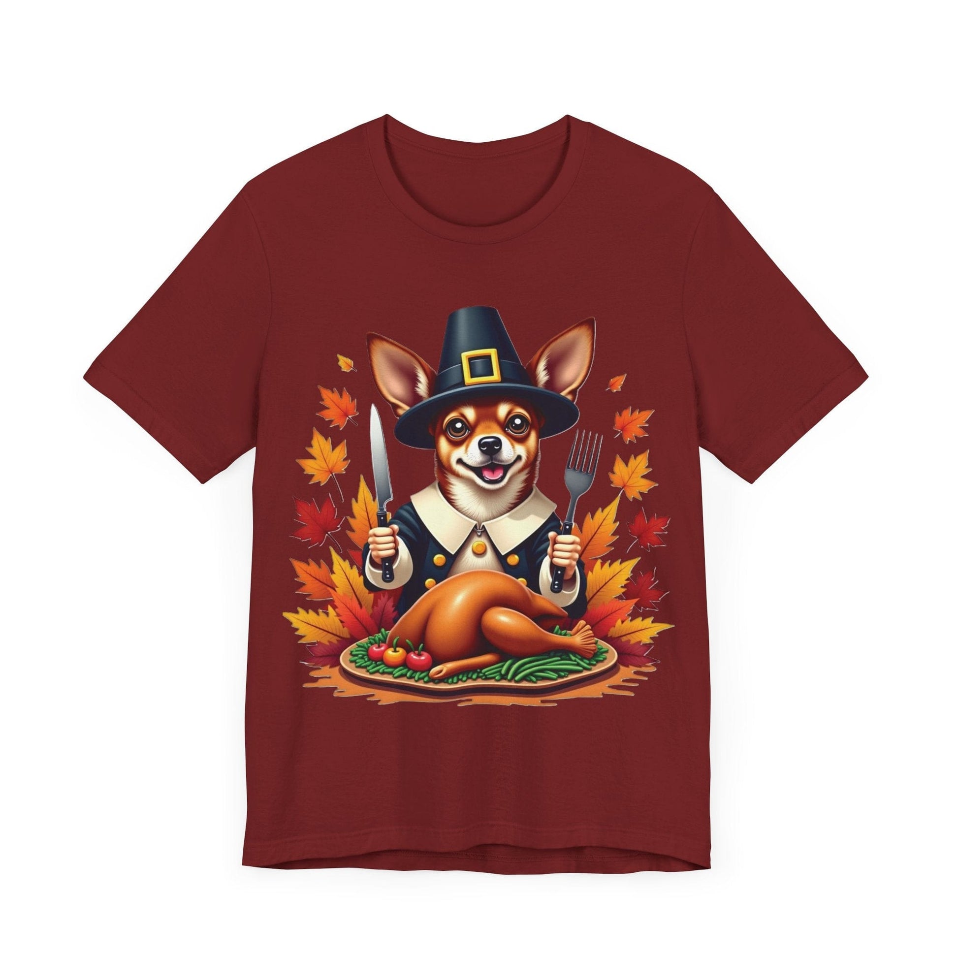 Printify T-Shirt 144_Thanksgiving Chihuahua Tee