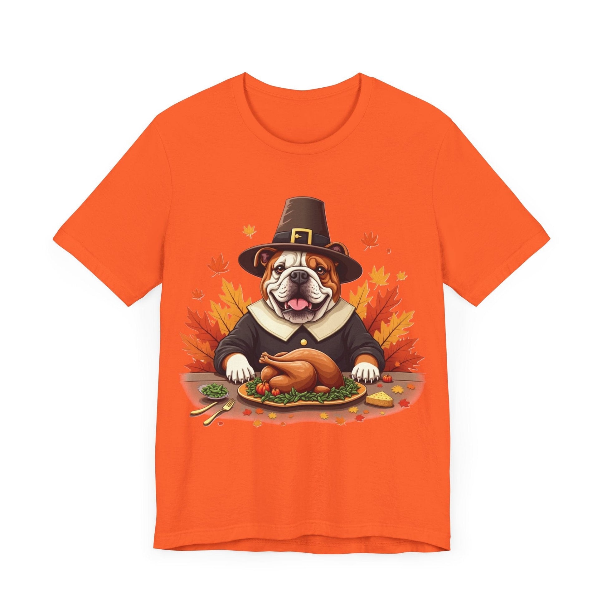 Printify T-Shirt 147_Thanksgiving English Bulldog Tee