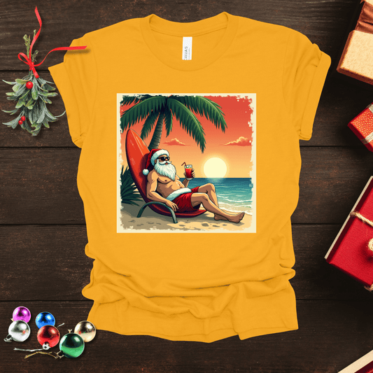 Printify T-Shirt 178_Santa Beach Chair Unisex Tee