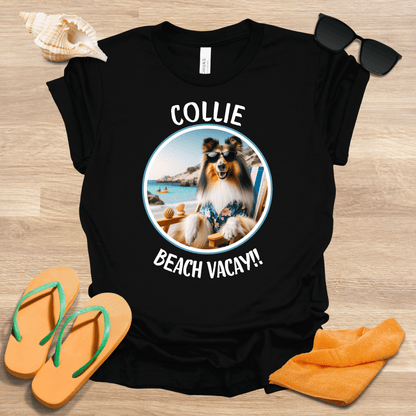 Printify T-Shirt 59_Collie Beach Vaycay Unisex Jersey Short Sleeve Tee