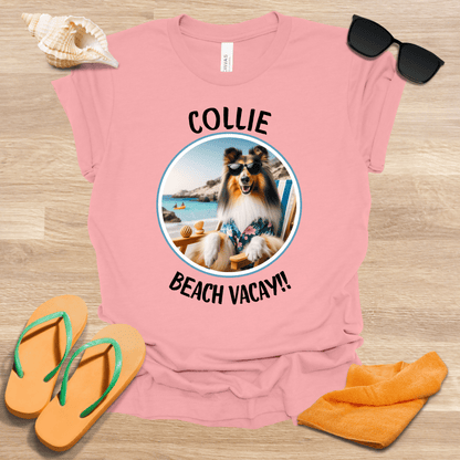 Printify T-Shirt 59_Collie Beach Vaycay Unisex Jersey Short Sleeve Tee