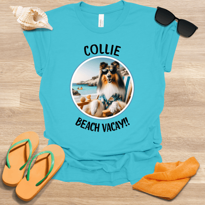 Printify T-Shirt 59_Collie Beach Vaycay Unisex Jersey Short Sleeve Tee