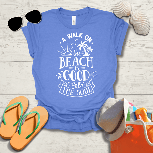 Printify T-Shirt A Walk On The Beach Unisex Jersey Short Sleeve Tee