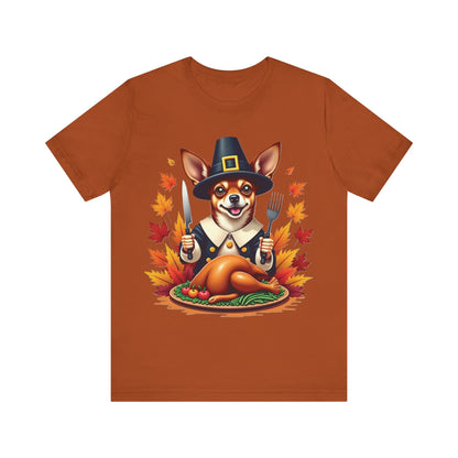 Printify T-Shirt Autumn / S 144_Thanksgiving Chihuahua Tee