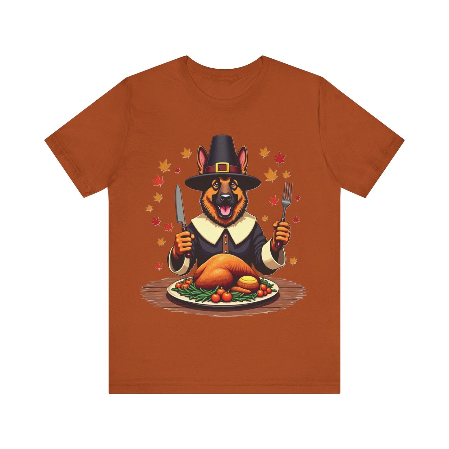 Printify T-Shirt Autumn / S 150_Thanksgiving German Shepherd Tee