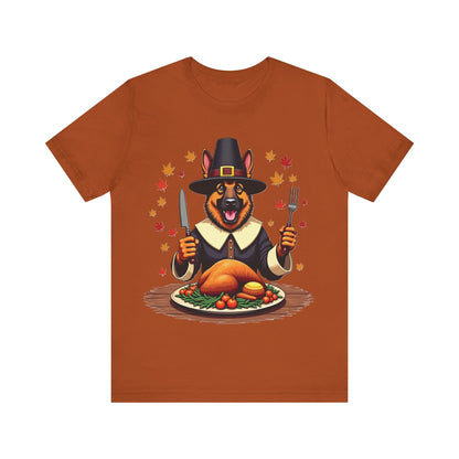 Printify T-Shirt Autumn / S 150_Thanksgiving German Shepherd Tee