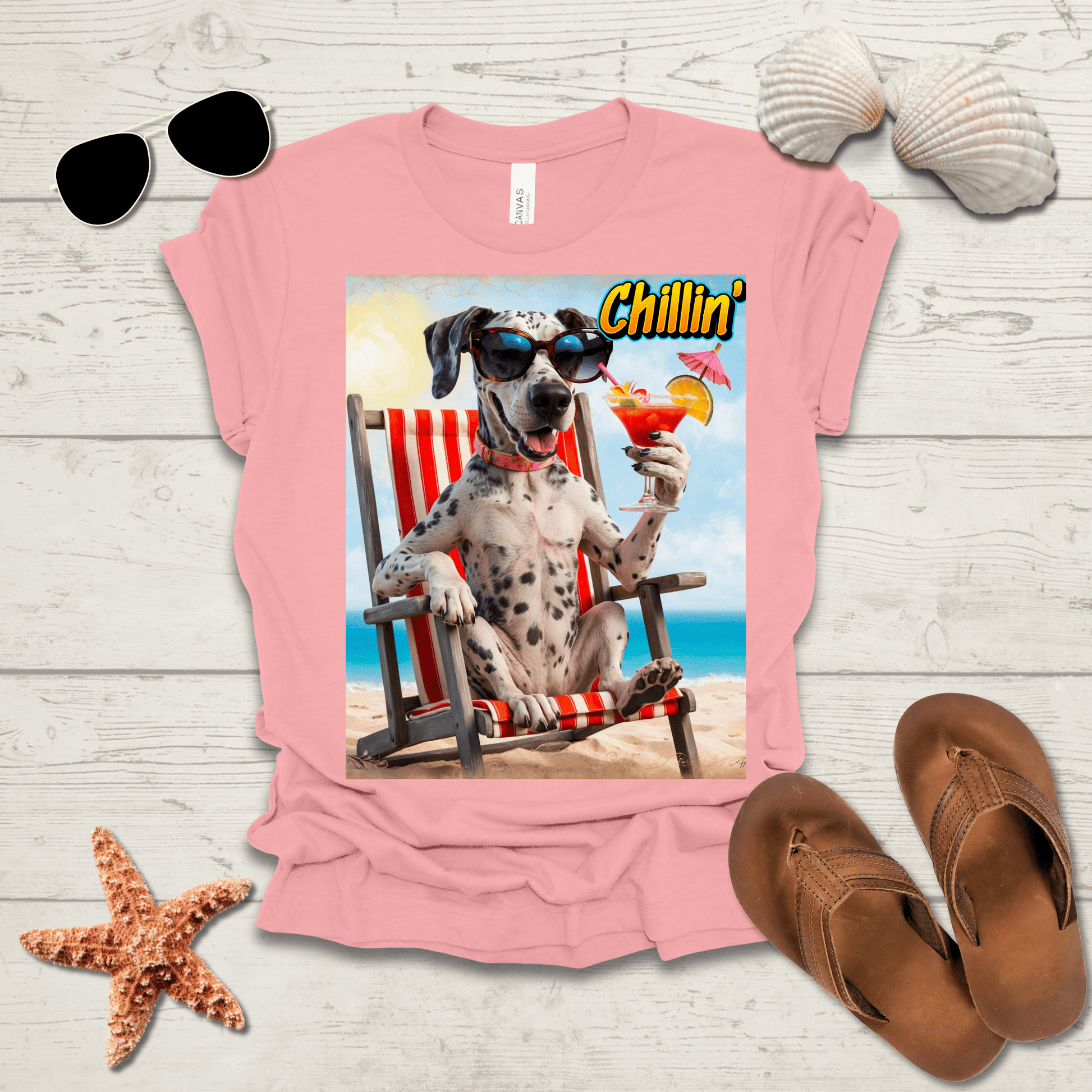 Printify T-Shirt Blue Tick Hound Chillin' Unisex Jersey Short Sleeve Tee