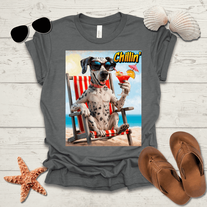 Printify T-Shirt Blue Tick Hound Chillin' Unisex Jersey Short Sleeve Tee