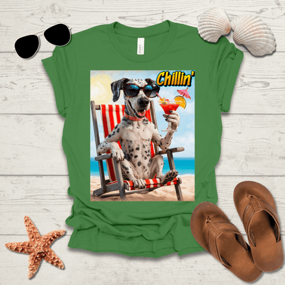 Printify T-Shirt Blue Tick Hound Chillin' Unisex Jersey Short Sleeve Tee