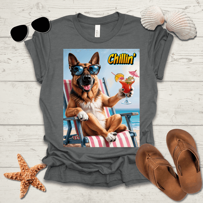 Printify T-Shirt German Shepherd Chillin' Unisex Short Sleeve Tee