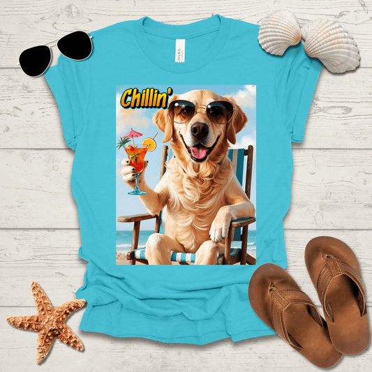 Printify T-Shirt Golden Retriever Chillin' Unisex Jersey Short Sleeve Tee