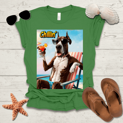 Printify T-Shirt Great Dane Chillin' Unisex Short Sleeve Tee