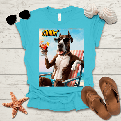 Printify T-Shirt Great Dane Chillin' Unisex Short Sleeve Tee