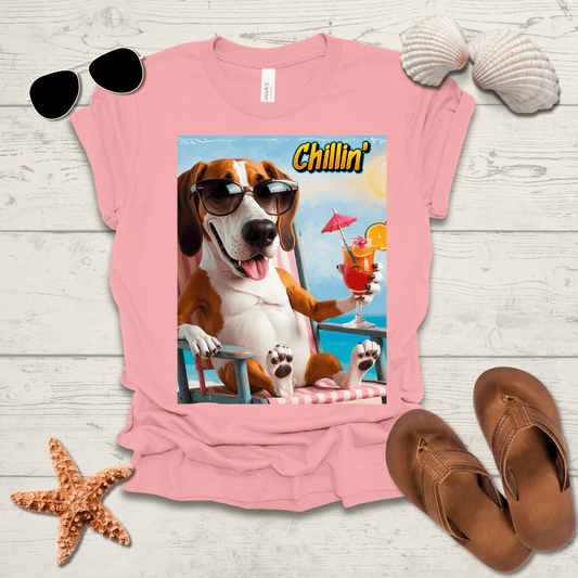 Printify T-Shirt Hound Dog Chillin' Unisex Short Sleeve Tee