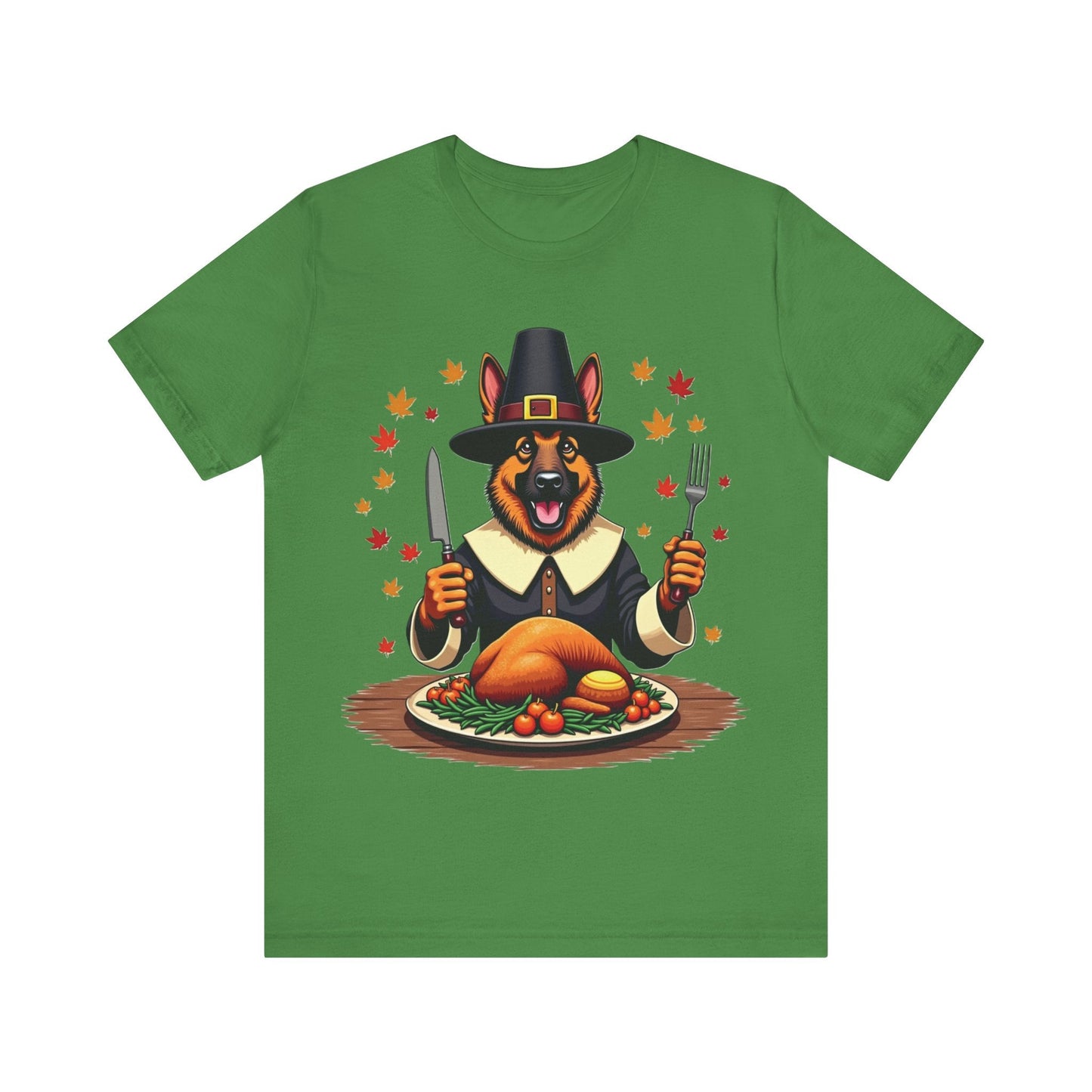 Printify T-Shirt Leaf / S 150_Thanksgiving German Shepherd Tee