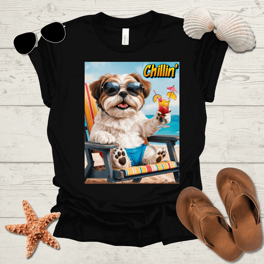 Printify T-Shirt Shih Tzu Chillin' Unisex Jersey Short Sleeve Tee