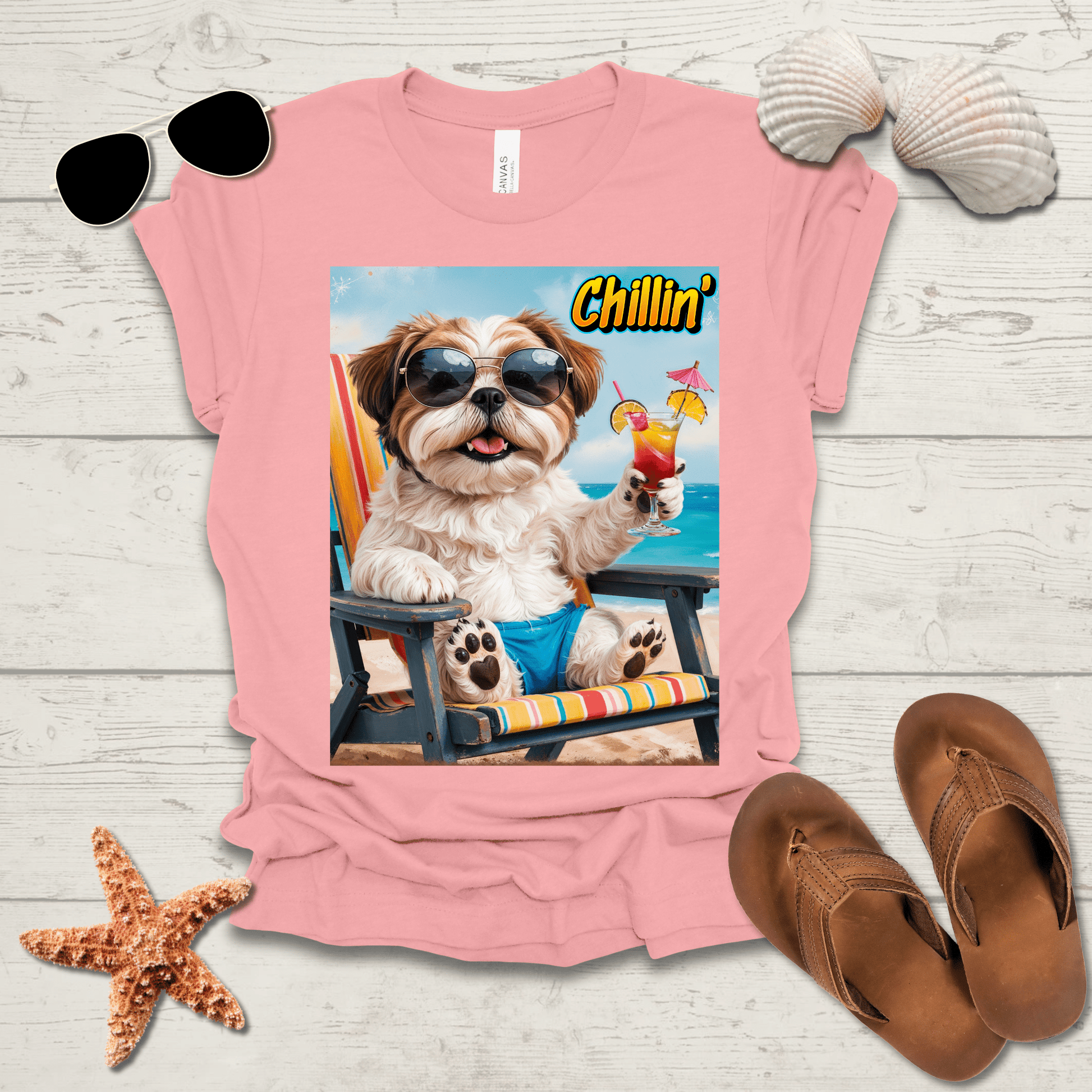 Printify T-Shirt Shih Tzu Chillin' Unisex Jersey Short Sleeve Tee