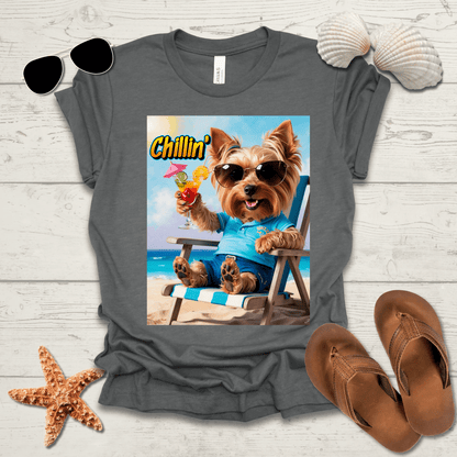 Printify T-Shirt Yorkie Chillin' Unisex Jersey Short Sleeve Tee